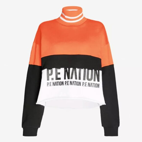 P.E Nation Real Challenger Logo-Print Cotton Jersey Sweatshirt - Picture 1 of 5